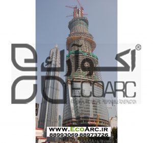 نمای کرتین وال برج شانگهای